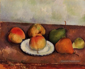 Paul Cézanne œuvres - Nature morte Assiette et Fruit 2 Paul Cézanne